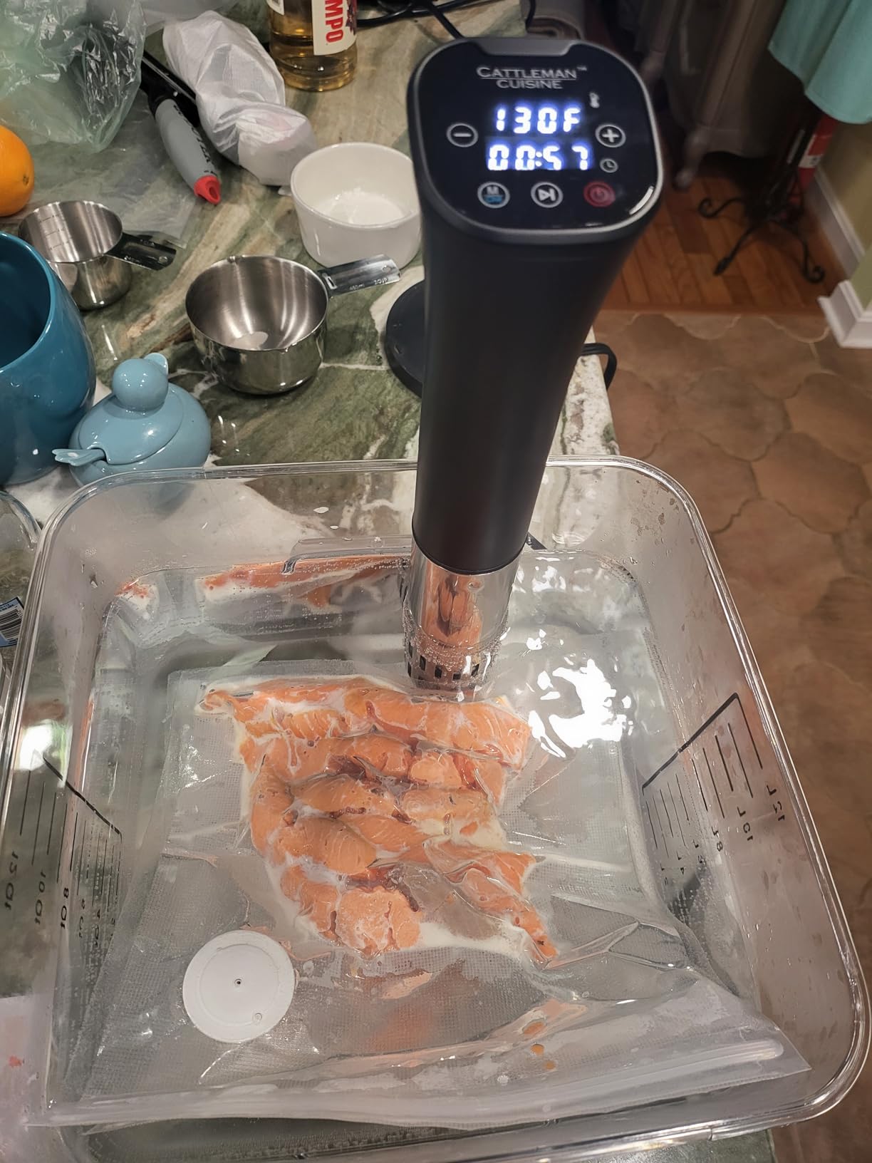 CATTLEMAN Sous Vide Cooker, Wine Chiller, 1000W, Immersion Circulator Sous Vide Machine, Suvee Cooker with Accurate Temperature & Timer, Fast Heating, Cookbook, Easy to Store, Home Kitchen Use customer photo 1