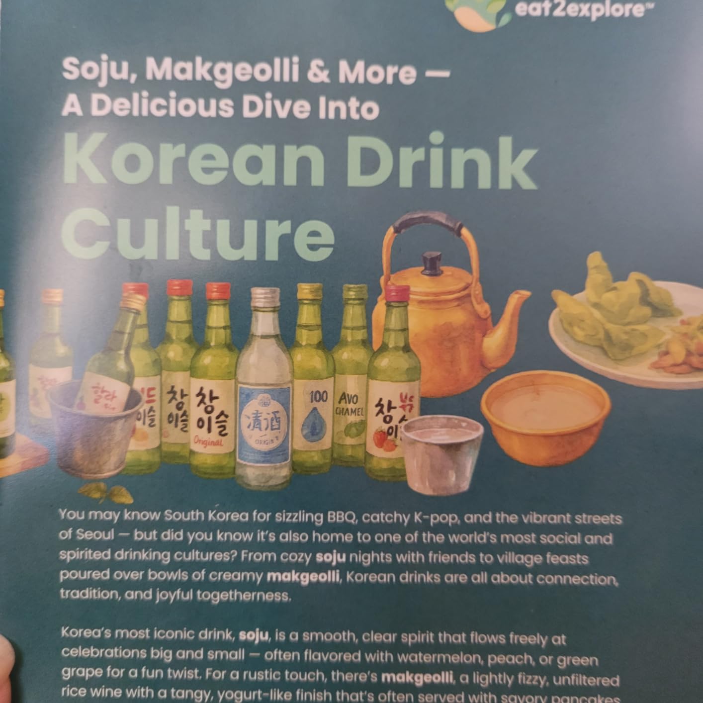 eat2explore Global Cooking Kit - Authentic Recipes, Essential Spices, Cultural Fun & Expert Drink Pairings - Perfect for Dinner Parties for Everybody (SOUTH KOREA) customer photo 2