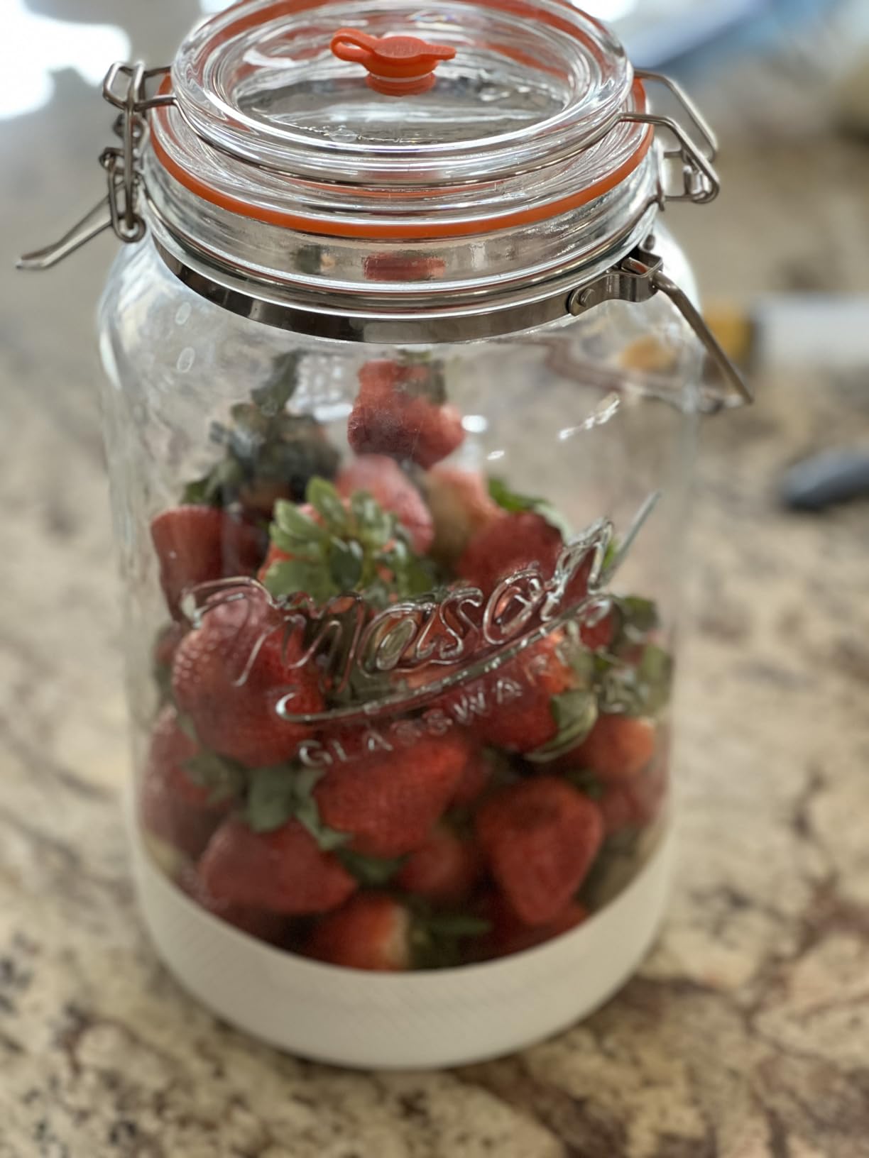 Qianfenie Upgrade 1 Gallon Fermentation Jar with Airlocks, 2 Pack Glass Jar | Airtight Lids, Stainless Steel Handles, Non-Slip Silicone Bases, Fermenting Jar for Kimchi, Sourdough Starter & Mead Making customer photo 2