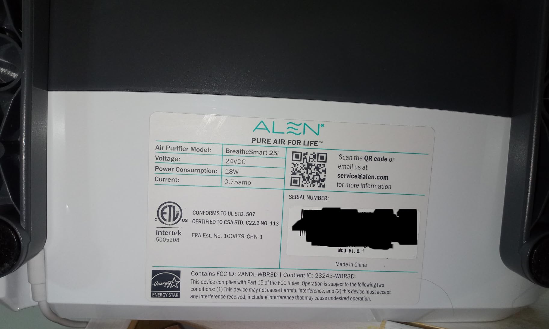 Alen 25i HEPA Air Purifier, Ultimate Filter, Covers 800 Sq Ft | For Odors, Mold, Smoke, Dust, Allergens, Viruses, Dander, Pet Fur with True HEPA filter. App to Control & Data customer photo 2