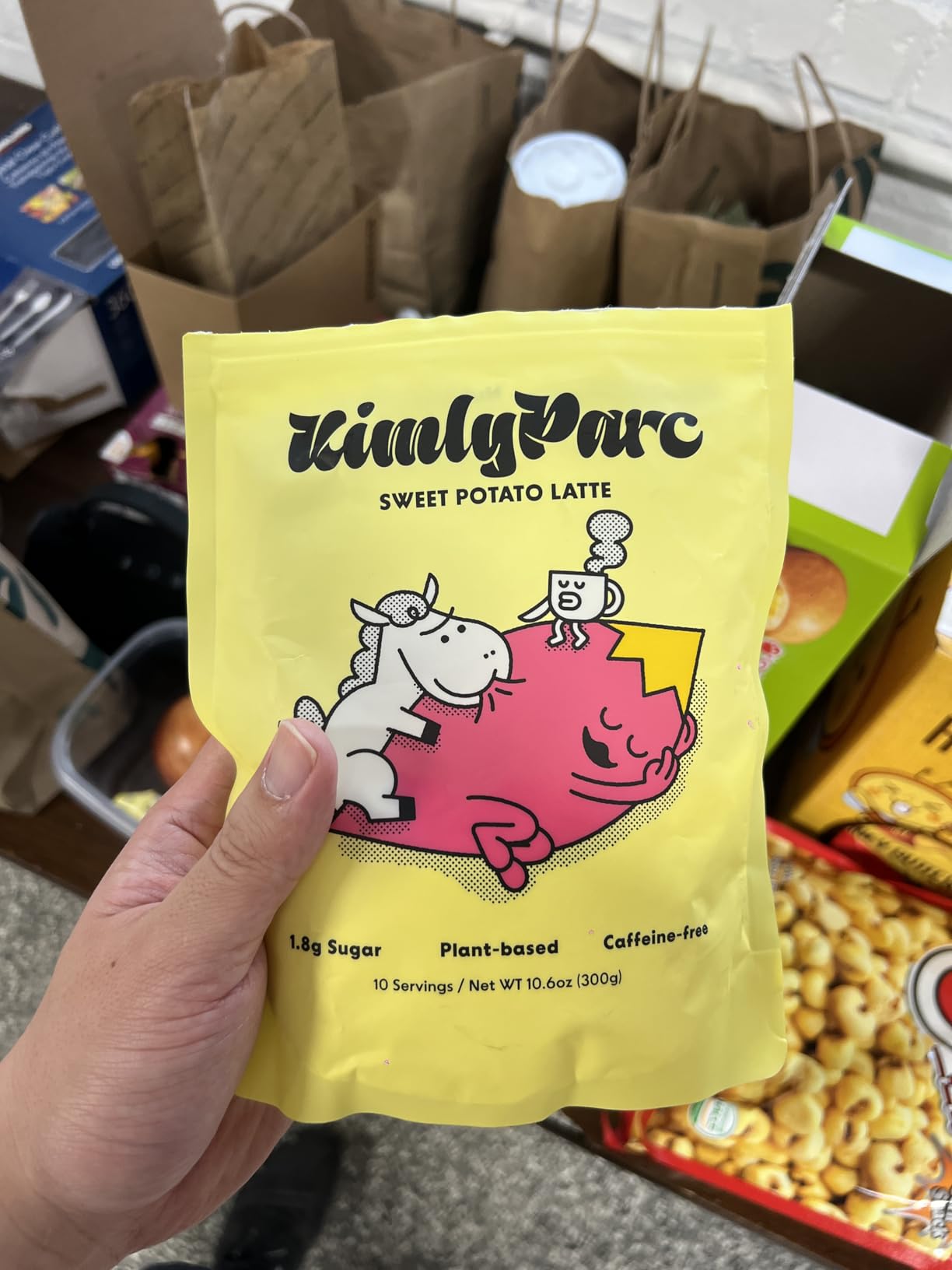 KimlyParc Korean Sweet Potato Latte Mix, 10 oz - Real Goguma Powder, Allulose Sweetened, Vegan, Caffeine Free, Dairy Free, Gluten Free - Hot or Iced (10 servings) customer photo 1