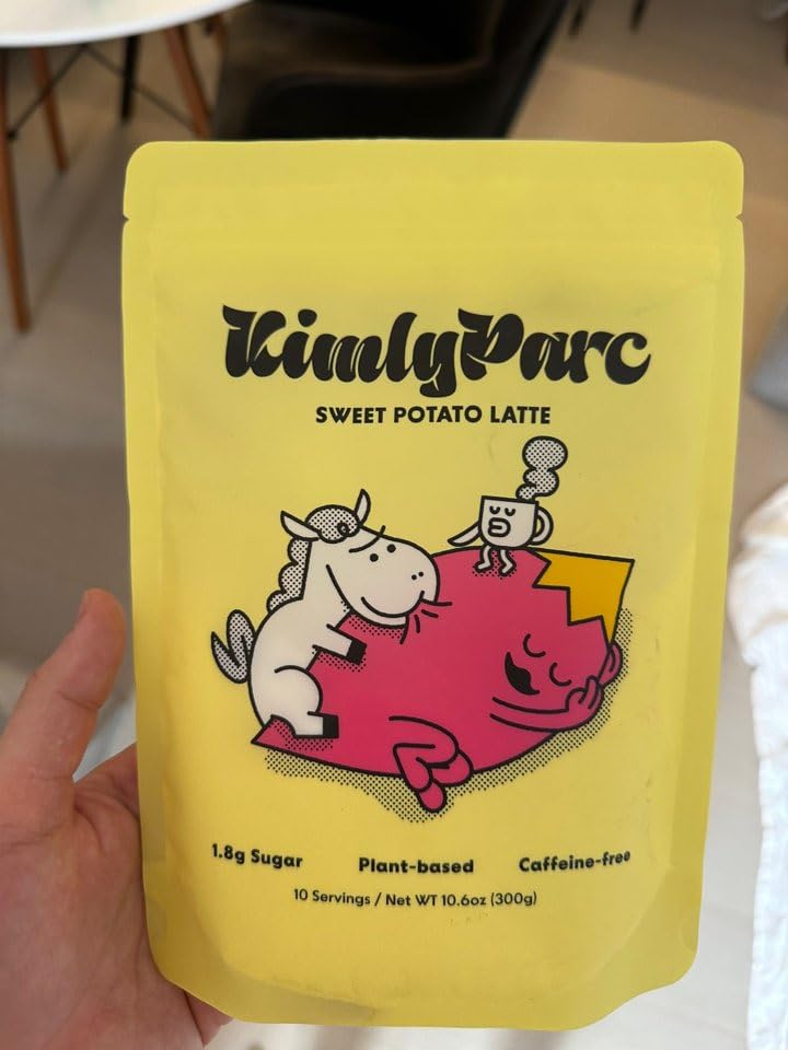 KimlyParc Korean Sweet Potato Latte Mix, 10 oz - Real Goguma Powder, Allulose Sweetened, Vegan, Caffeine Free, Dairy Free, Gluten Free - Hot or Iced (10 servings) customer photo 2