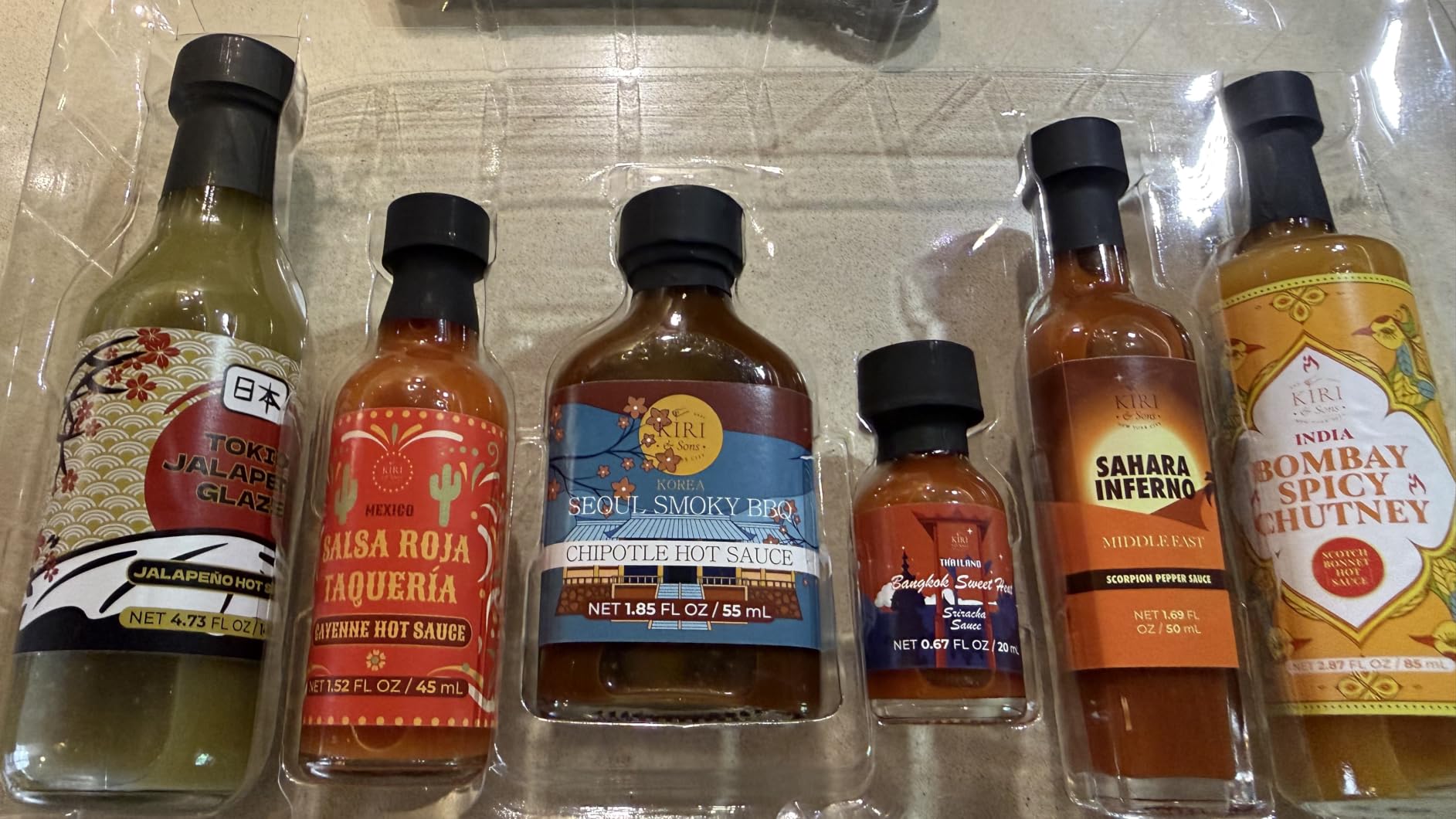Global Street Food Hot Sauce and BBQ Gift Set, 6 Pack (Tokio Jalapeno Glaze, Salsa Roja, Seoul Smoky BBQ, Bombay Chutney) Vegan Chili Pepper Gourmet Condiments Sampler Box, Unique Birthday Men Present customer photo 2