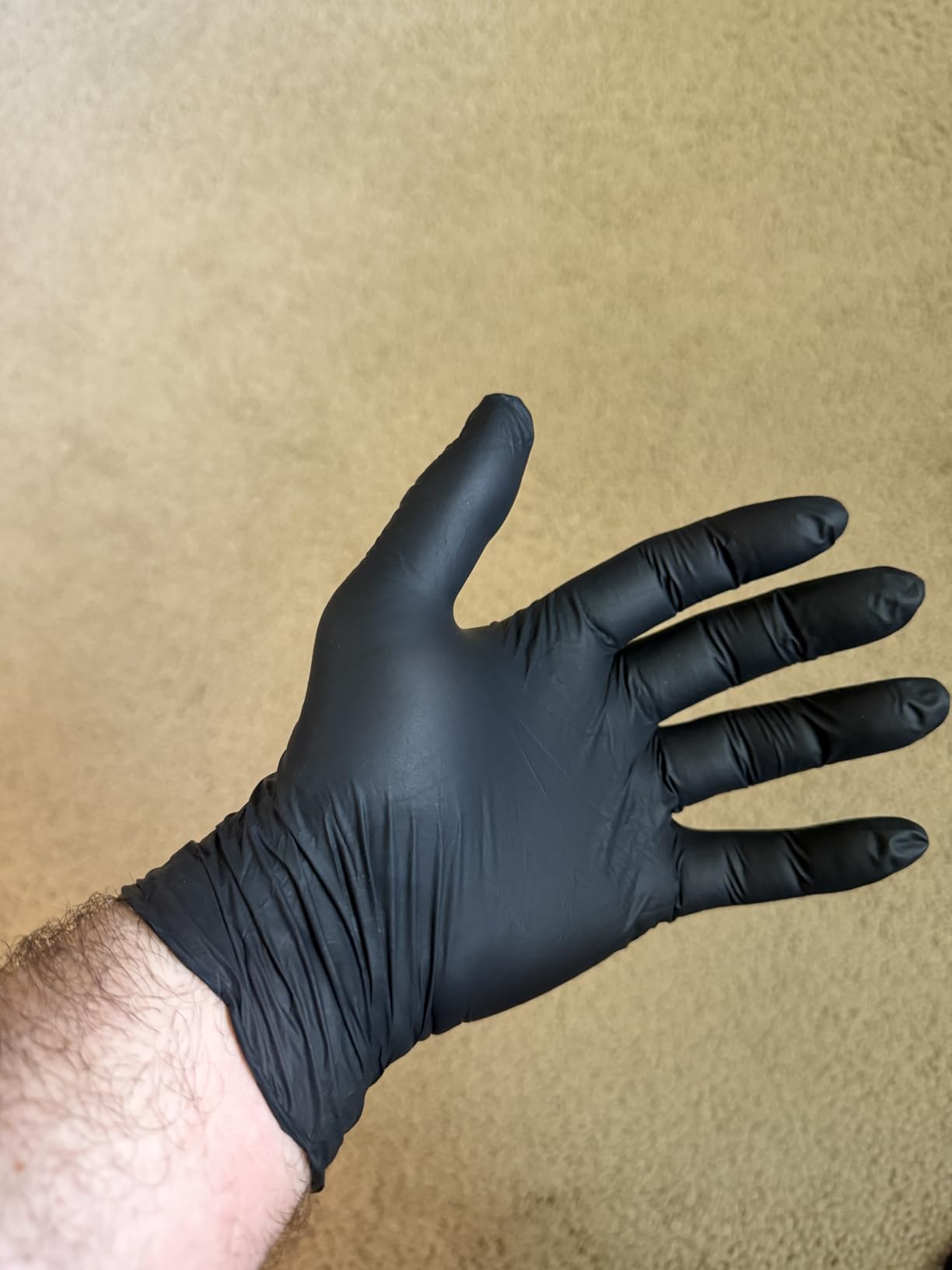 Food Grade 5 Mil Disposable Nitrile Gloves Medium, 100Pcs | Durable, Latex/ Powder Free, Textured, for Cooking, Mixing Sourdough, Cutting Hot Peppers, Gardening, Cleanning customer photo 1