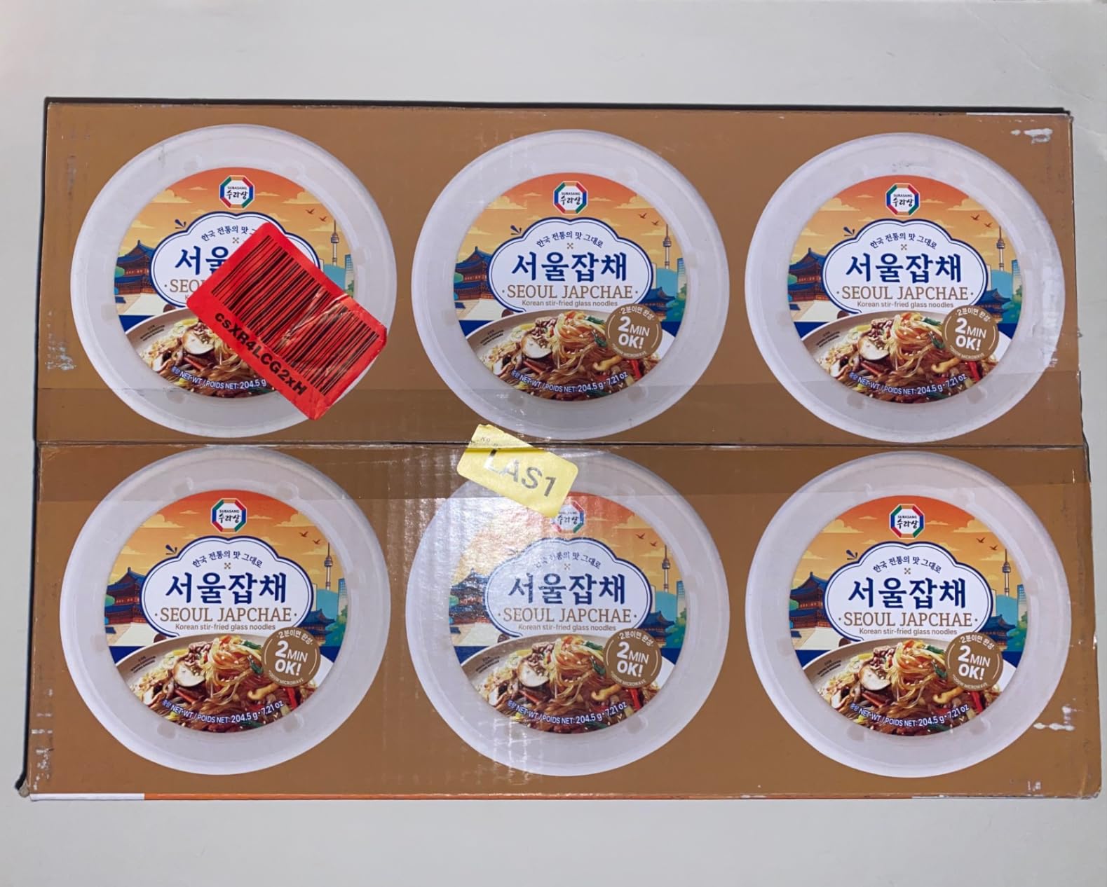 Surasang Instant Japchae Noodles Bowl | Korean Sweet Potato Glass Noodles, Savory Soy Sauce, Authentic Dangmyeon, Gluten-Free Noodles, Ready in 5 Minute, Pack of 6 customer photo 2