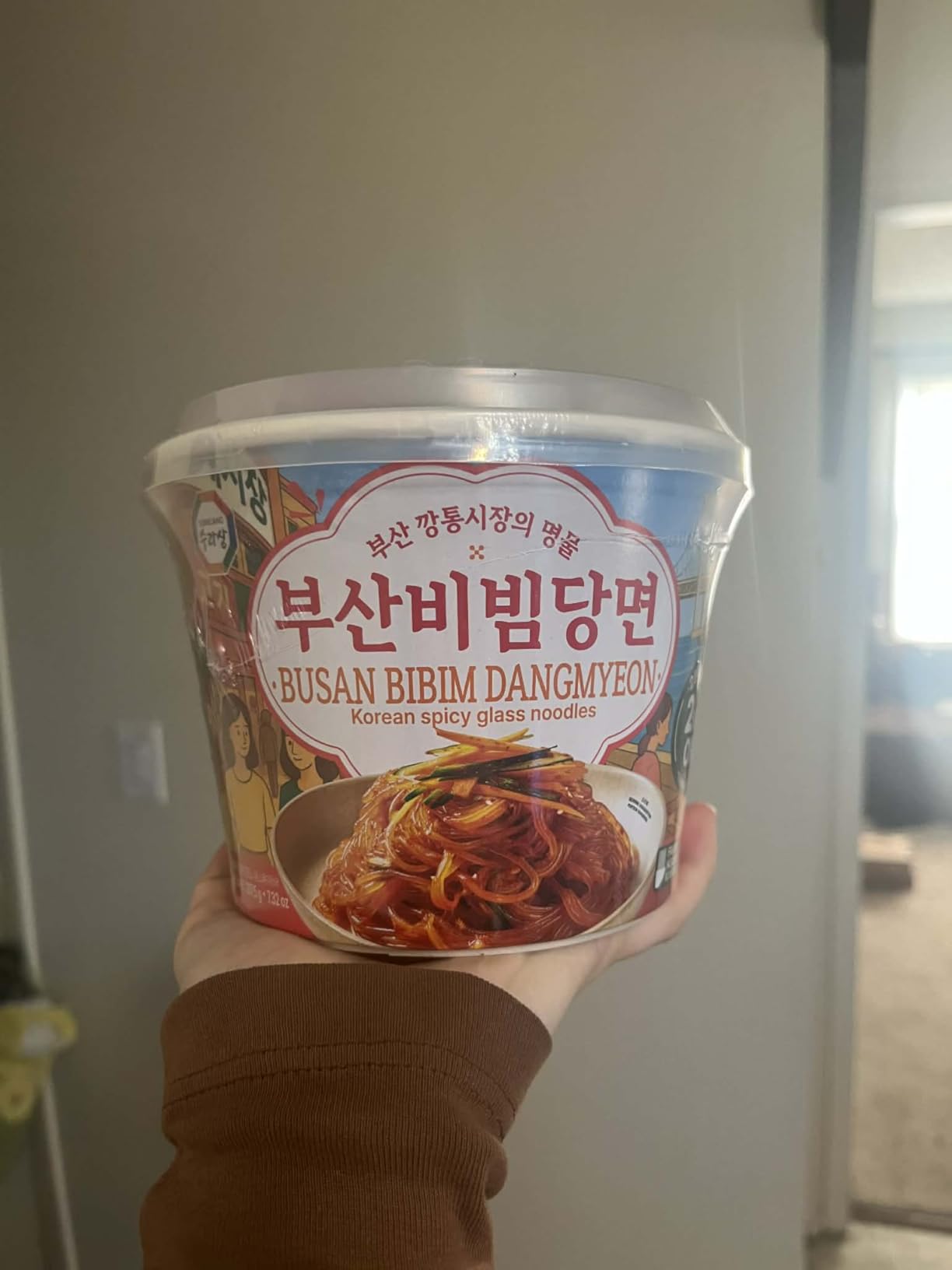 Surasang Spicy Bibim Dangmyeon Glass Noodles Bowl | Korean Sweet Potato Instant Noodles with Spicy Sauce, Gluten-Free Dangmyun, Ready in 5 Minutes, Authentic Korean Food customer photo 2