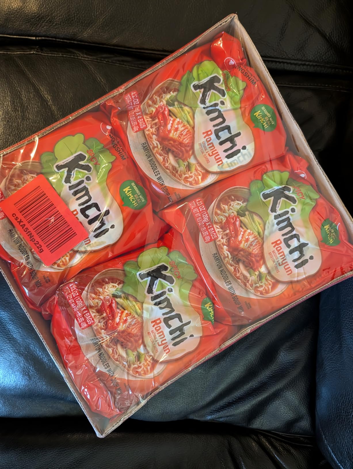 Nongshim Ramen Noodles, Gourmet Instant Ramen, Premium Microwavable Noodle Soup, Kimchi, 4.2 Ounce (Pack of 32) customer photo 1
