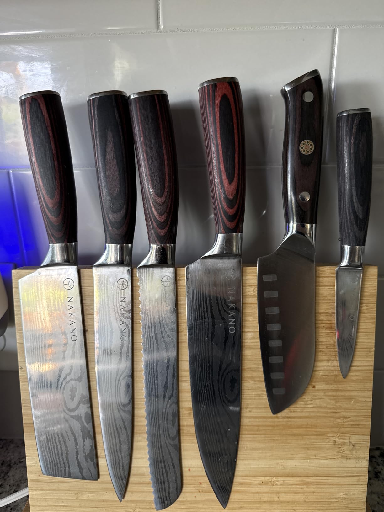 imarku 3 Pieces Knife Set, Japanese High Carbon Stainless Steel Chef Knives | Professional 3 Pcs Chef Knife Set with Ergonomic Pakkawood Handle, Ultra Sharp Cooking Knives Set for Kitchen & Home Cooking customer photo 2
