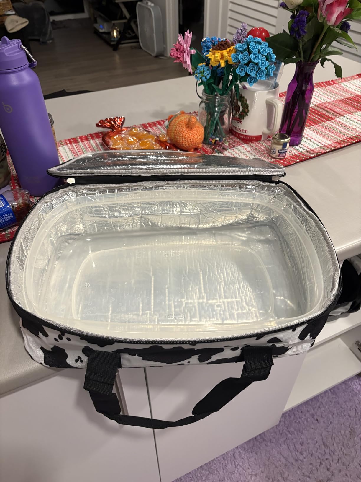 Insulated Casserole Carrier, Casserole Carrier for Hot or Cold Food | Corduroy Casserole Dish Carrier, Lasagna Lunch Bag, Potluck Parties, Fits 9