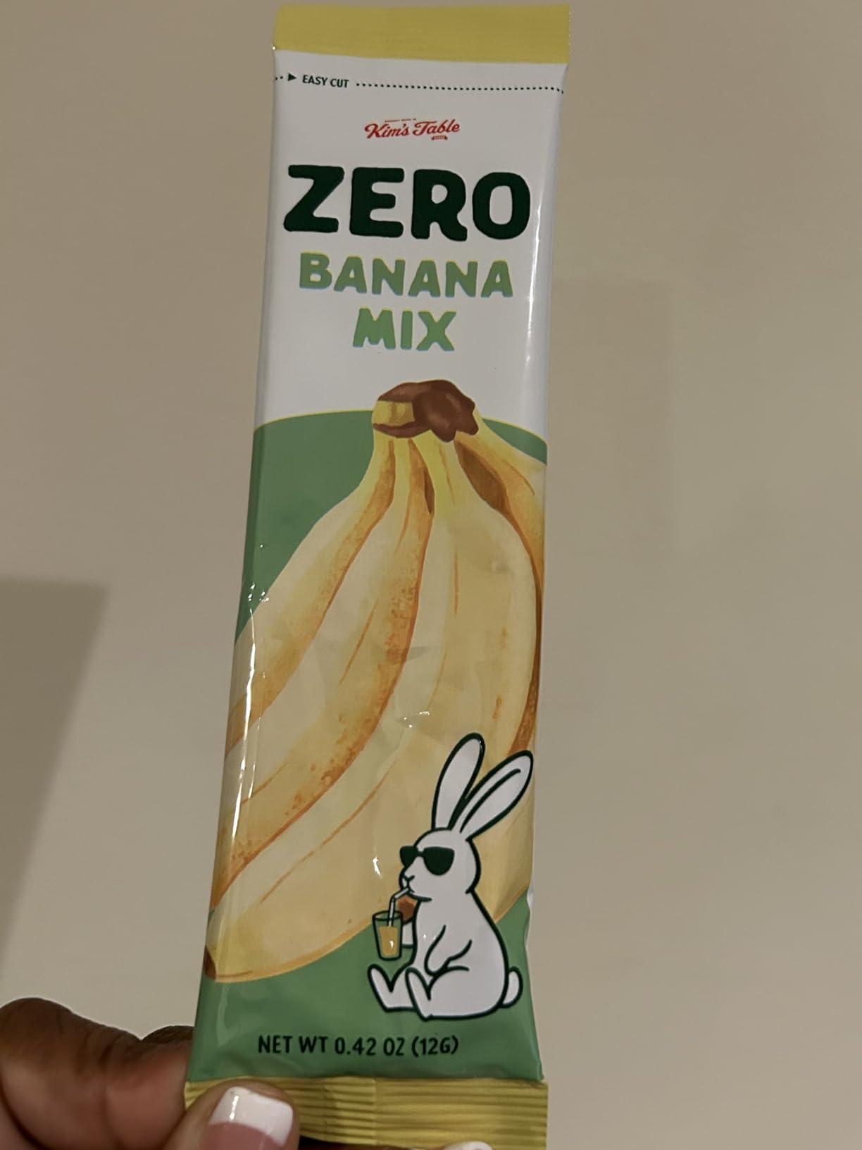 Kim's Table Korean Banana Milk Flavored Mix Zero Sugar (10 sticks), Sweet & Creamy Banana Flavor, Sugar-Free Korean Beverage, Instant Pre-Mixed Beverage, Cafe Quality Low Calorie Korean Diet Drinks, 4.23 OZ customer photo 1