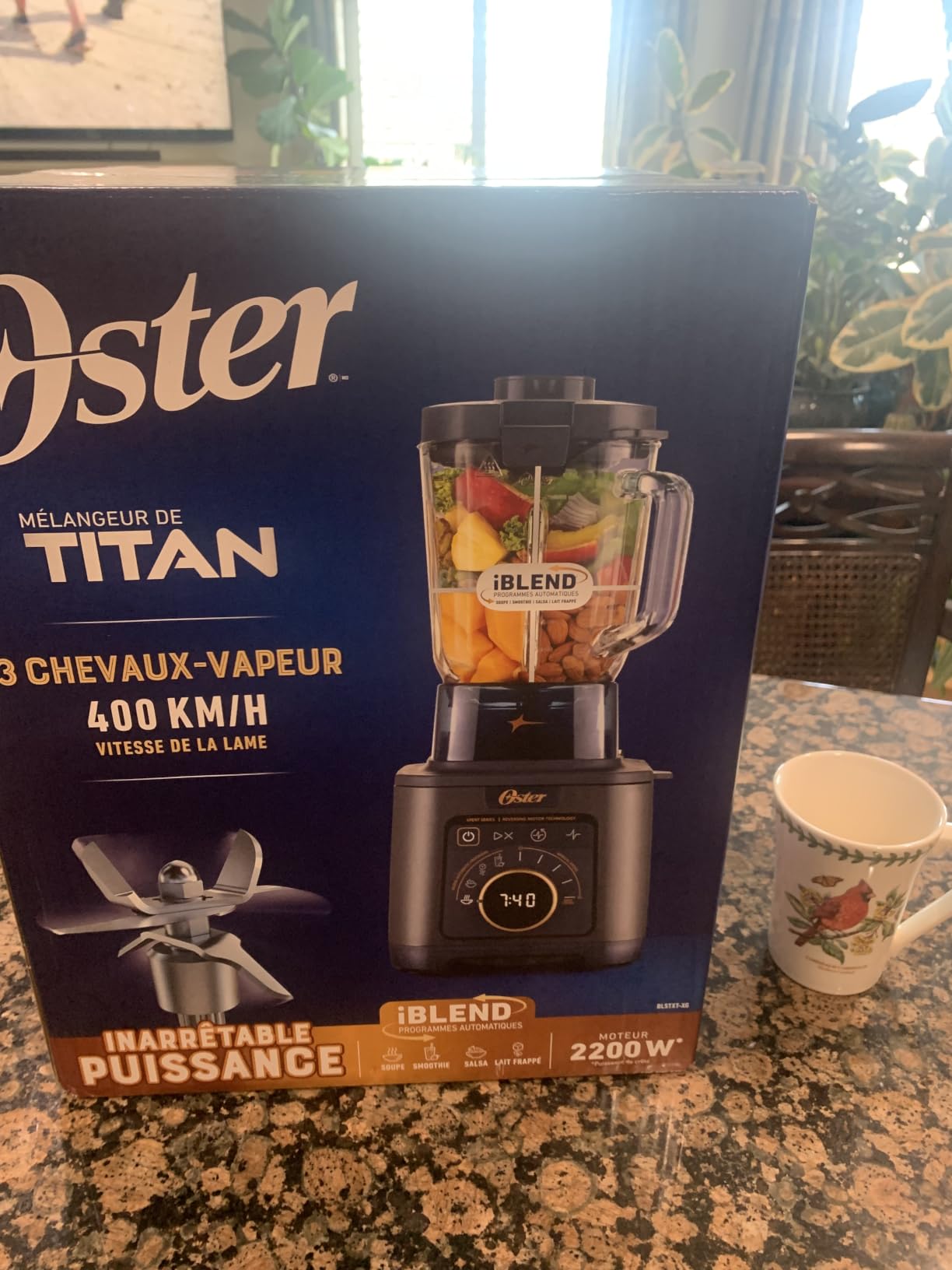 Titan Performance Blender for Smoothies, Salsa, and Soups, 84oz Glass Jar, 4 iBlend Preset Functions, 5 Manual Speeds, 2200-Watts, Reversible Motor Technology, Self-Cleaning Appliance customer photo 1