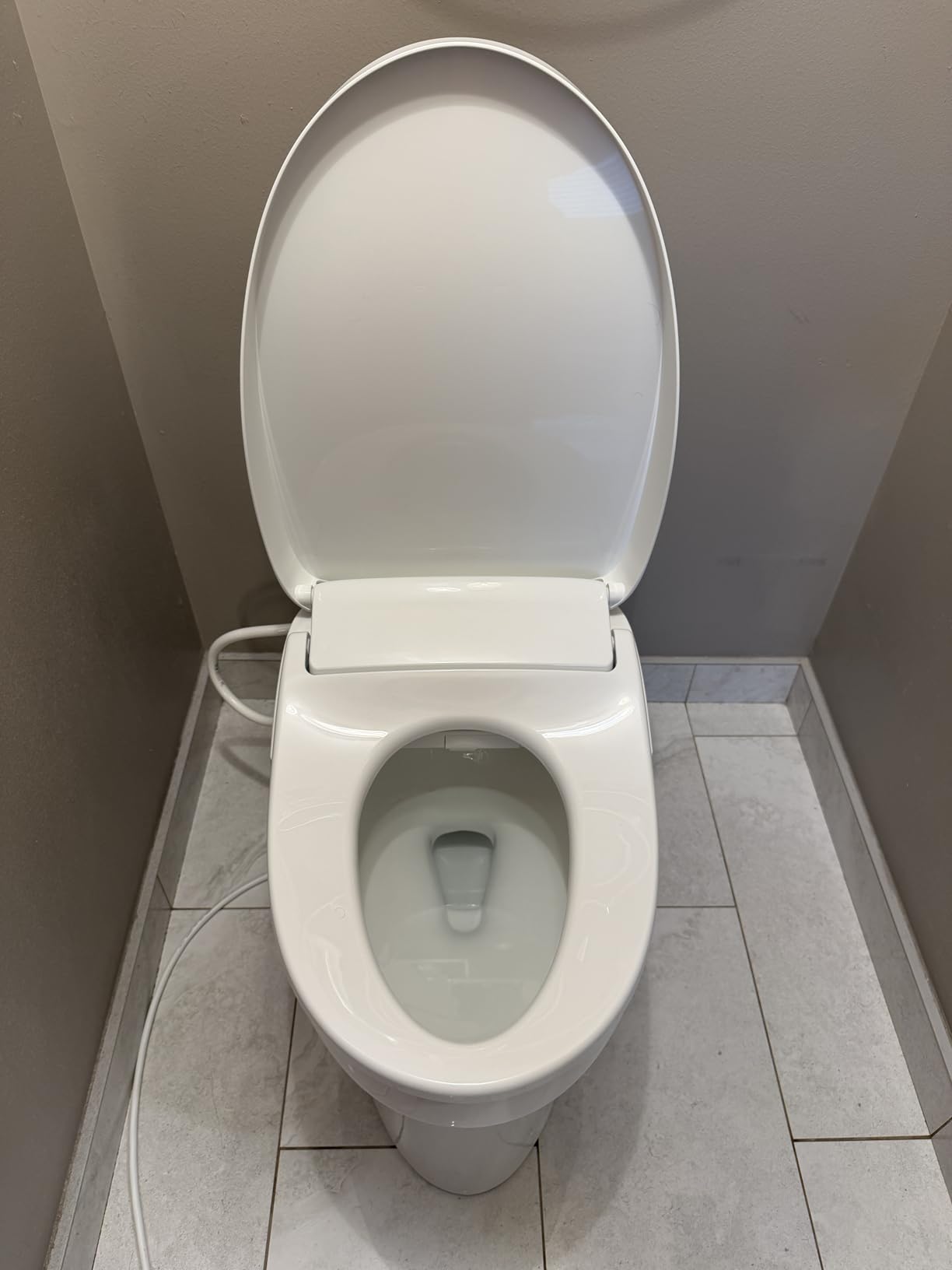 Kohler 39399-0 PureWash E835 Elongated Electric Bidet Toilet Seat with Handheld Remote Control, Adjustable Position, Temperature and Pressure, Self Cleaning, Heated Seat, Warm Water + Air, White customer photo 1