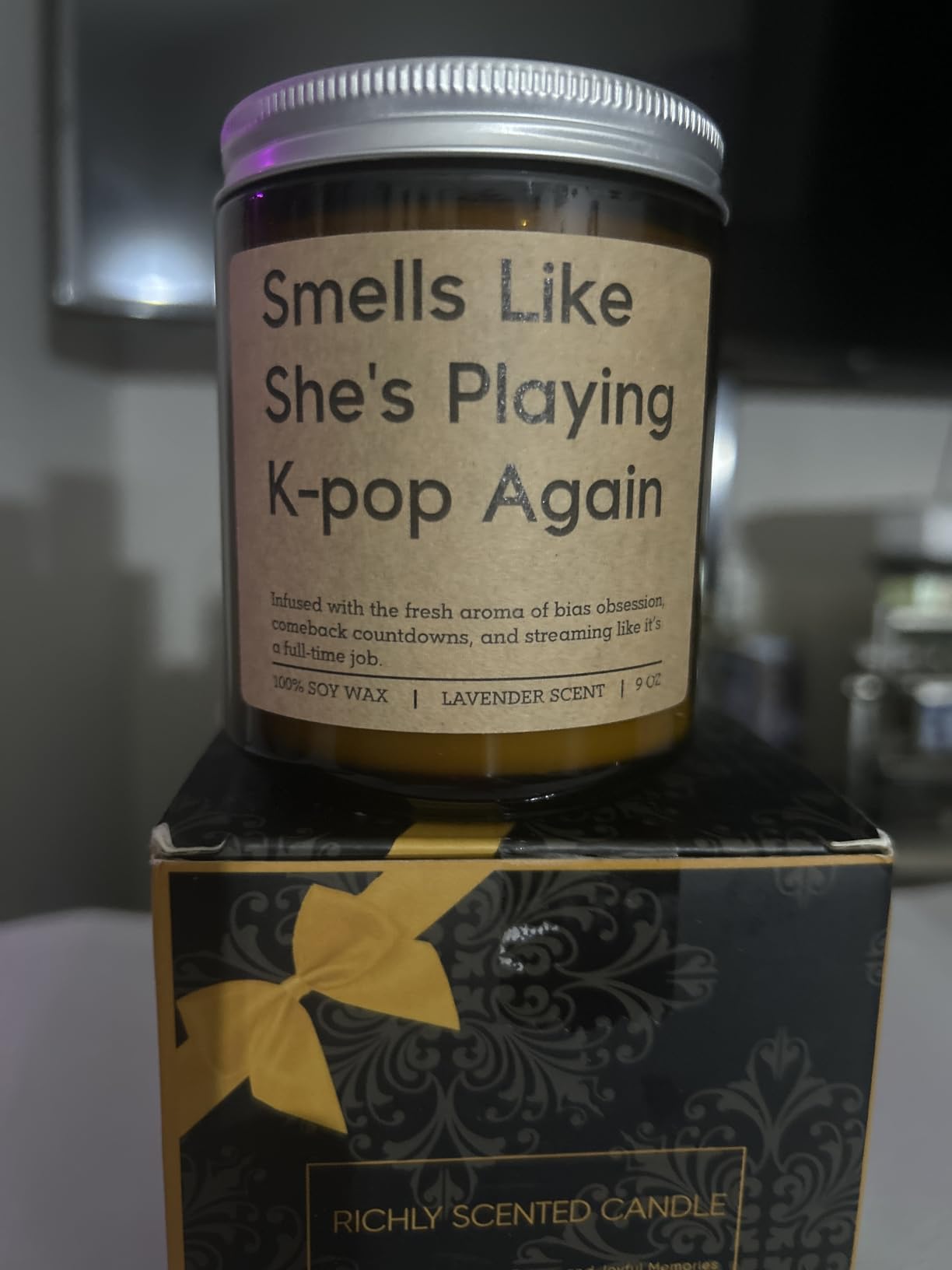 Miracu Candle, Kpop Gifts for Girls, K Pop Gifts for Women, K-pop Fan, Kpop Music Themed Presents, Funny Birthday Ideas for Korean Pop Music Lover, K Pop Concert Lover, Teen Girl, Friend, Daughter customer photo 1
