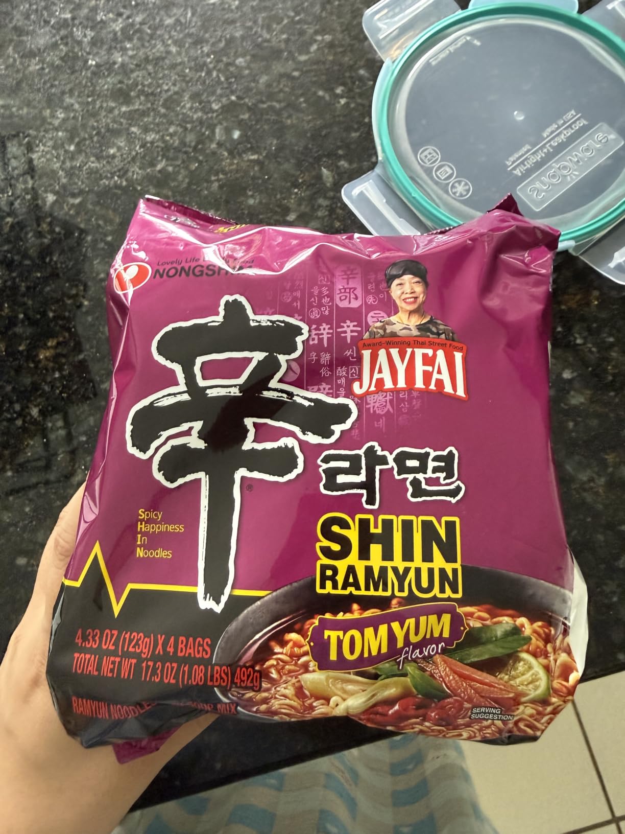 Nongshim Shin Ramyun Gold & Shin Tom Yum, Korean Ramen Noodles, 8 Packs | Instant ramen variety pack with chicken broth and lime-lemongrass Tom Yum profiles customer photo 2