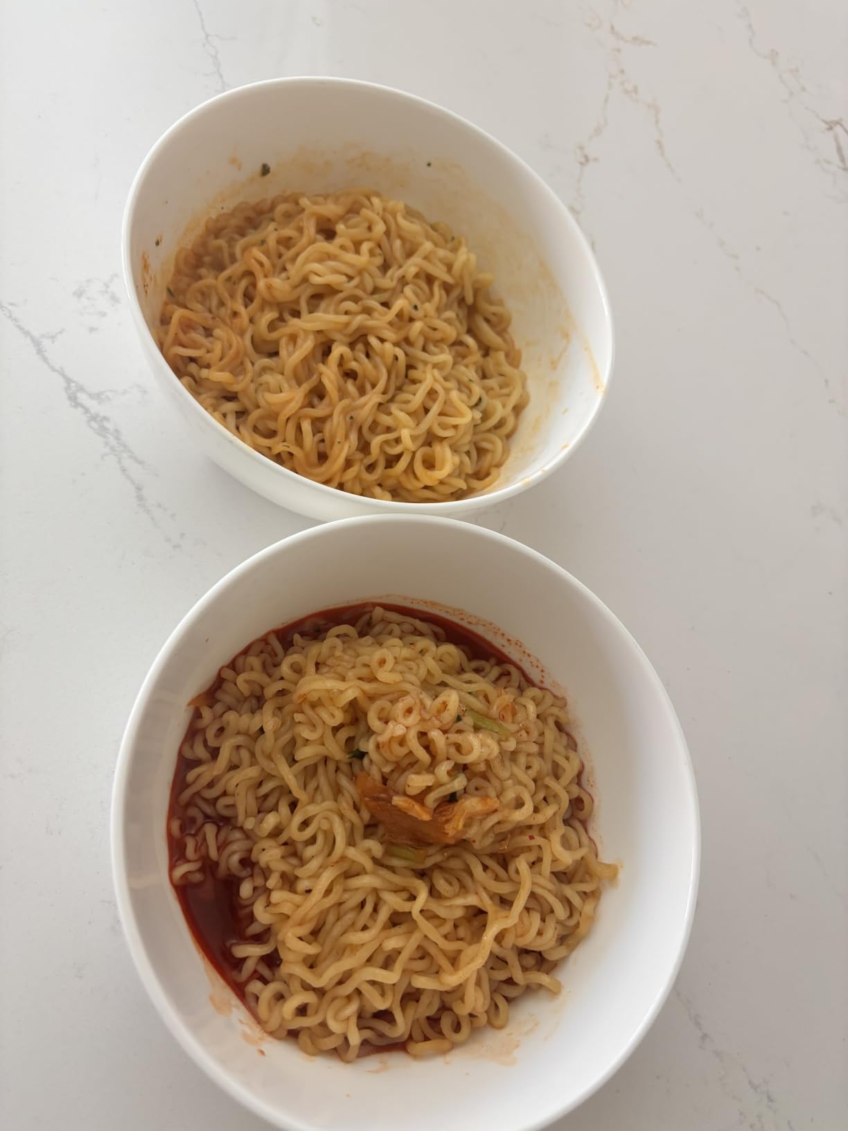 Nongshim Shin Ramyun Toomba & Kimchi Stir-Fry, Korean Ramen Noodles, 8 Pack | Stir-fry ramen duo with creamy garlic-mushroom and tangy kimchi sauce profiles customer photo 2