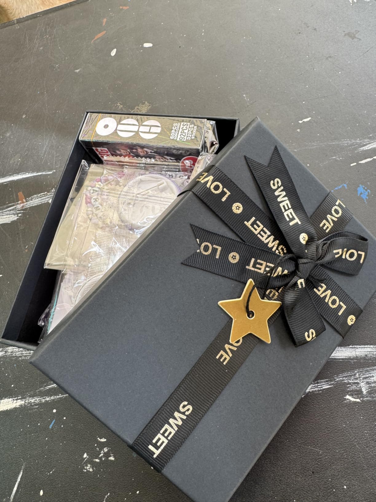 Album Gift Set, Including 100 Stickers, 60 Photocards, 3 Inches Photocards Binder, 3 Bracelets, 3 Inches Photocard Holder, 2 Button Pins, Foldable Mirror, Acrylic Chibi Keychain, Phone Ring Holder customer photo 1