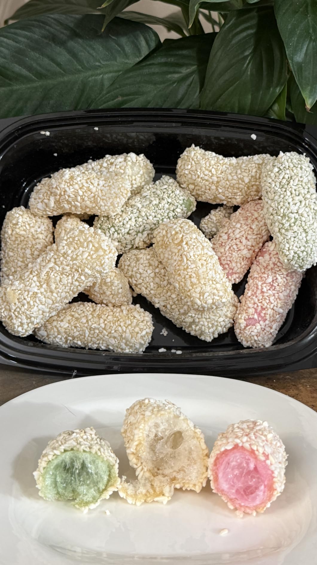 Korean Food Rice Puffs Yugwa, Crispy Sticky Rice Treats, Sweet Bites, 170g | Light and crispy traditional yugwa made from sticky rice, perfect as a sweet Korean dessert snack customer photo 1