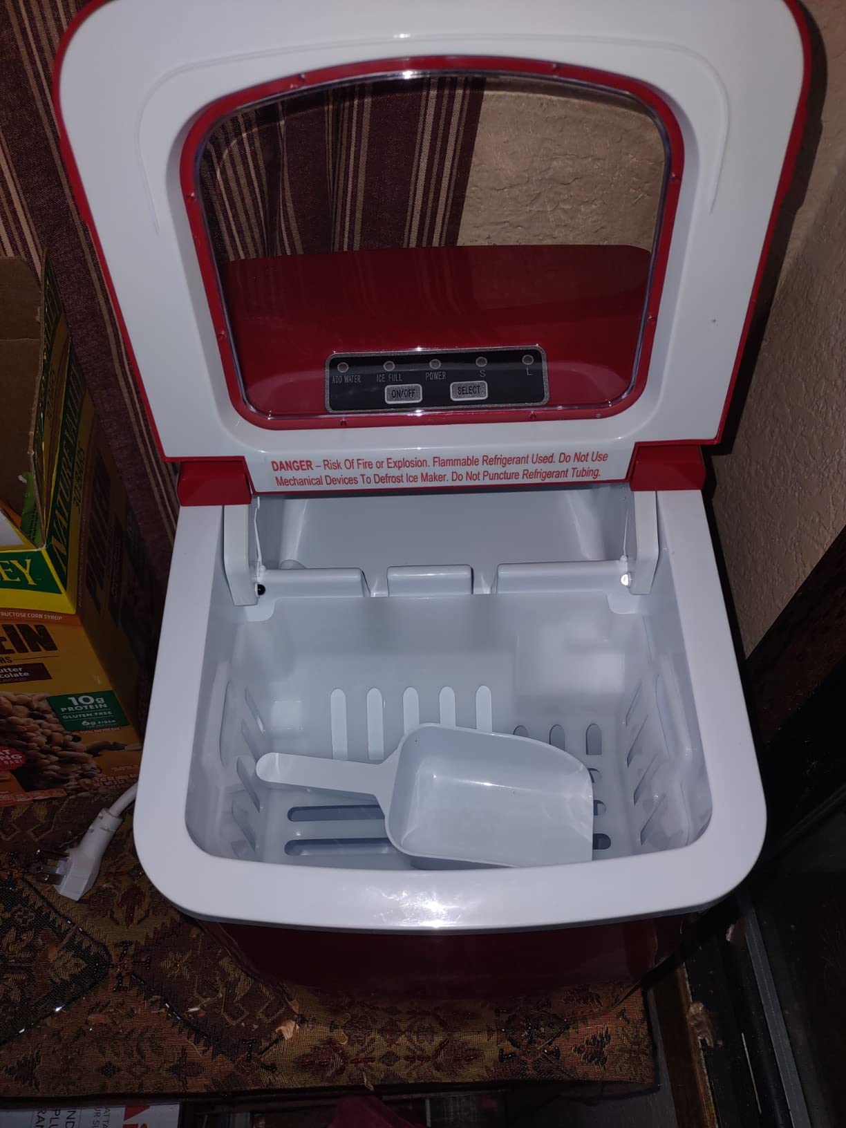 Electactic Countertop Ice Maker Machine 18lbs/24H, 6-Min Fast Bullet Portable Ice Maker, 6.69