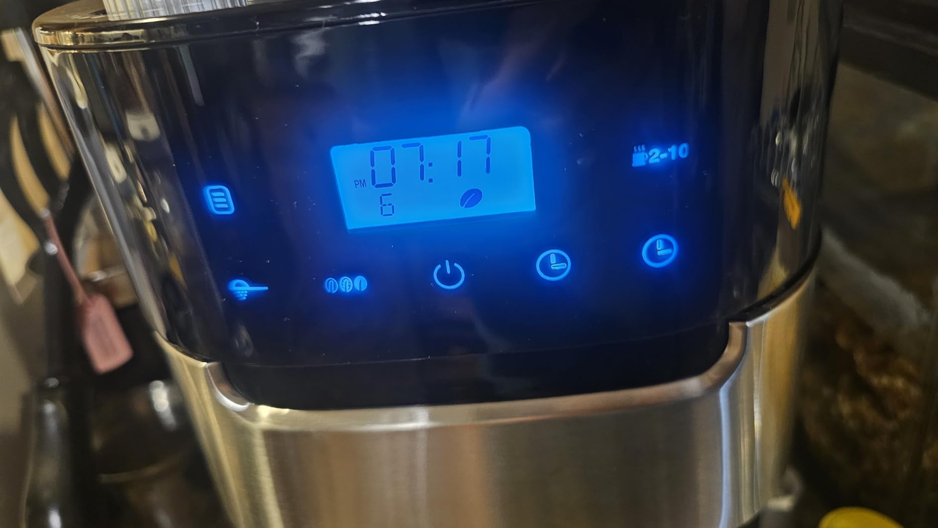 Electactic 10 Cup Coffee Maker with Grinder, Grind and Brew Coffee Machine | Smart LED Touchscreen, 24H Timer, 2H Keep Warm, Adjustable Grind Size & Coffee Strength, Descaling Alert customer photo 2