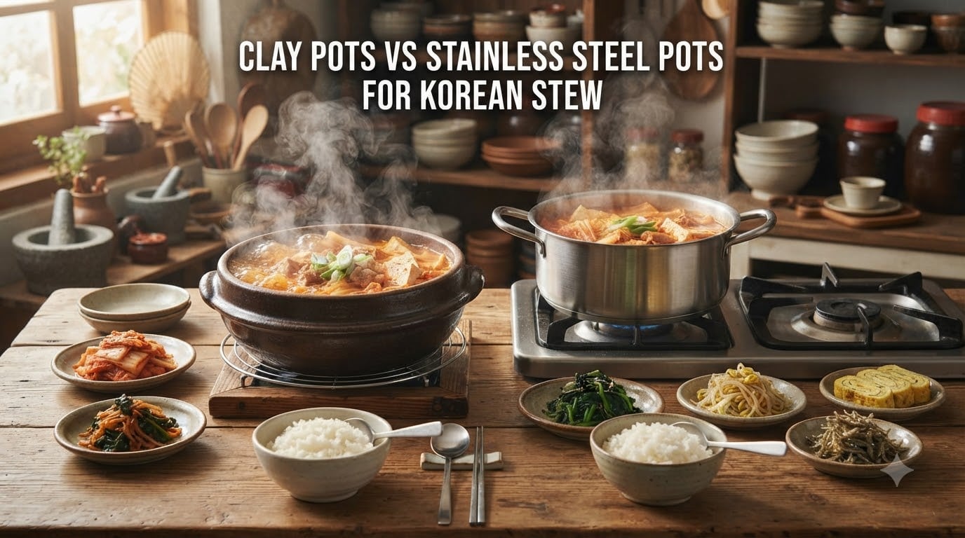 clay pots vs stainless steel pots for korean stew