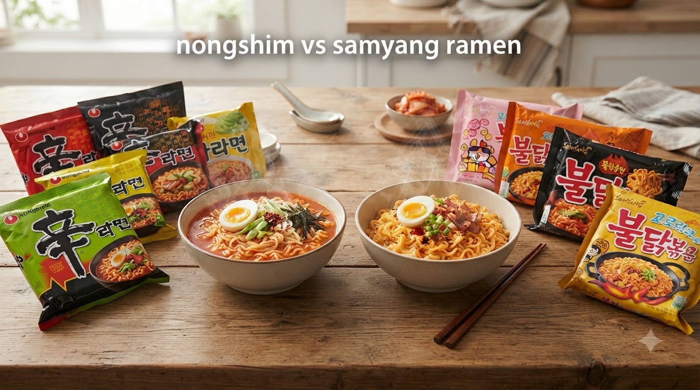 nongshim vs samyang ramen