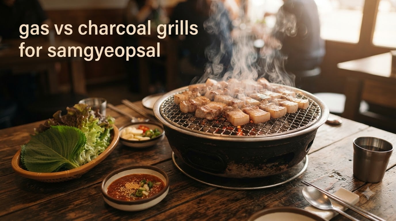 gas vs charcoal grills for samgyeopsal