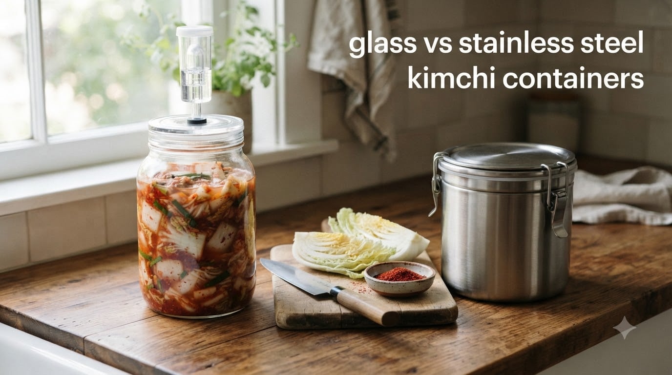 glass vs stainless steel kimchi containers