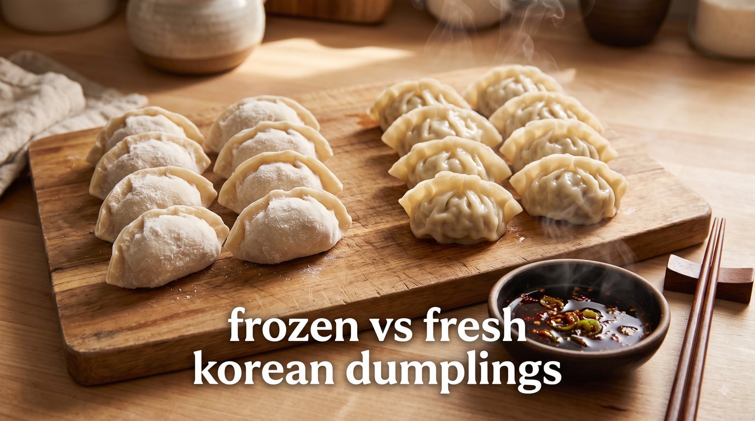 frozen vs fresh korean dumplings