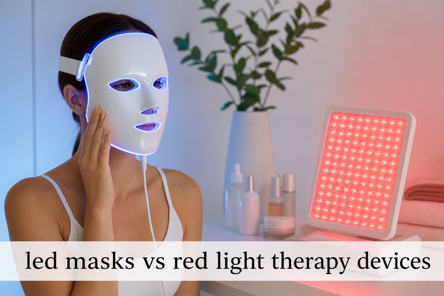 led masks vs red light therapy devices