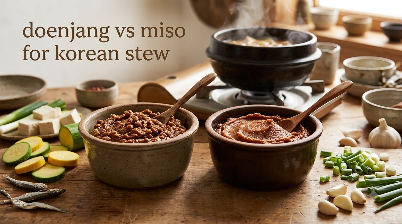doenjang vs miso for korean stew