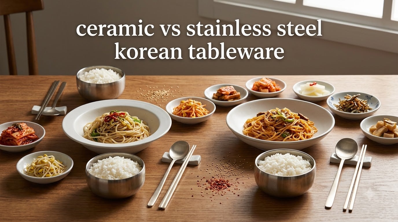ceramic vs stainless steel korean tableware