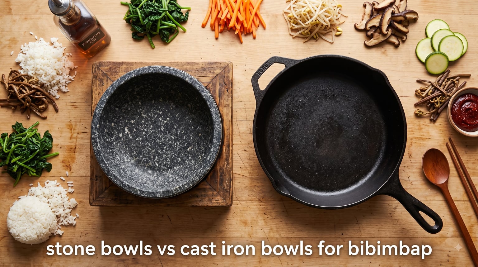 stone bowls vs cast iron bowls for bibimbap