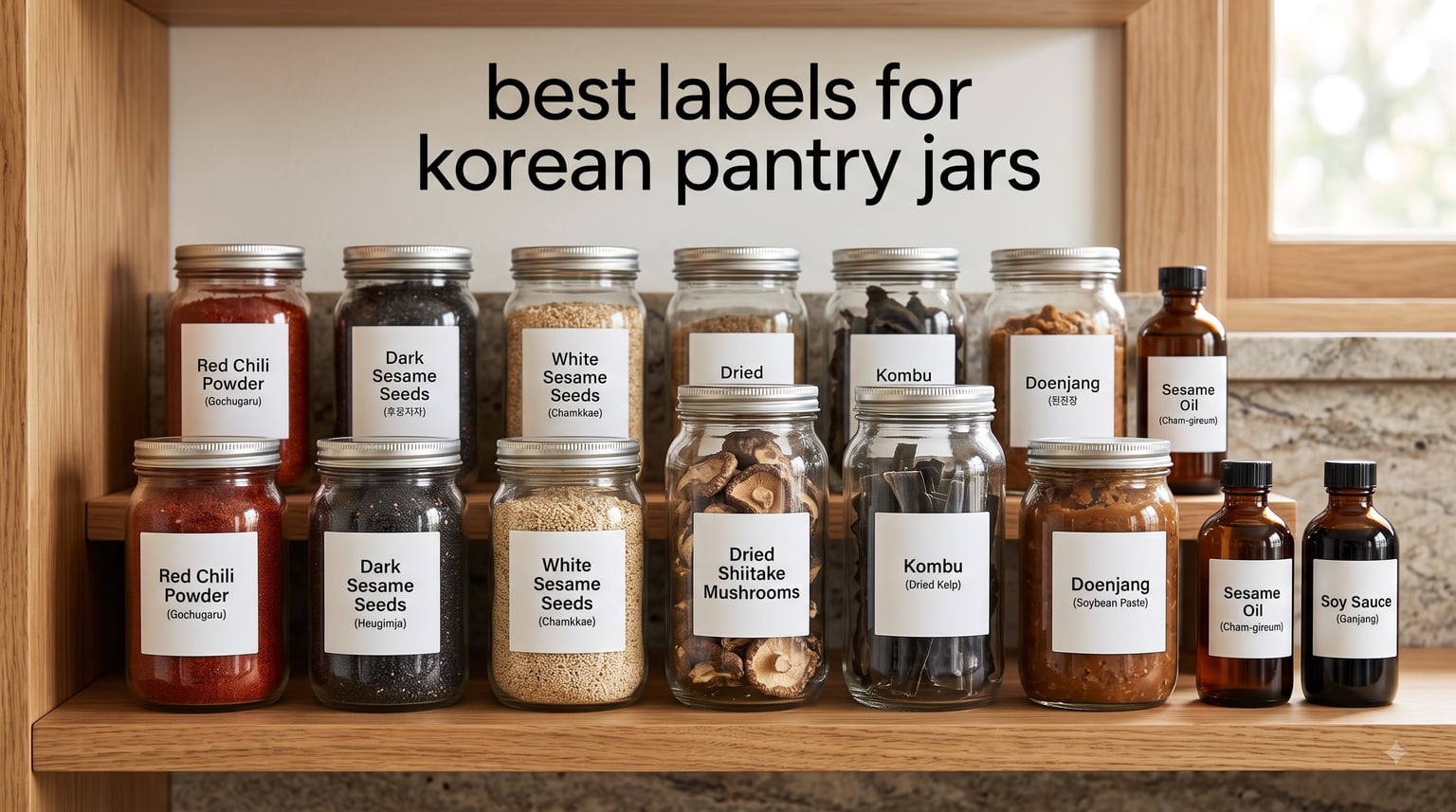 best labels for korean pantry jars