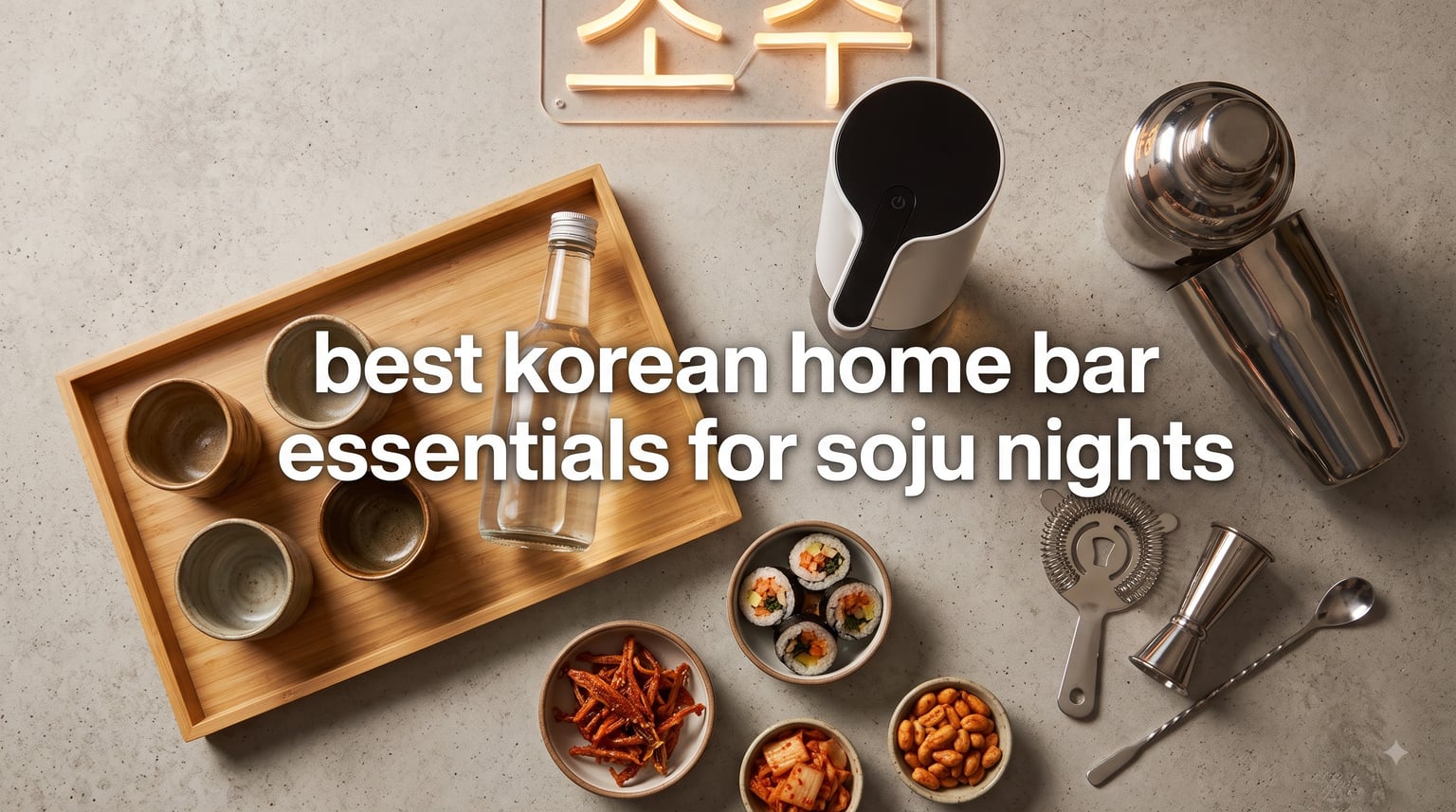 best korean home bar essentials for soju nights
