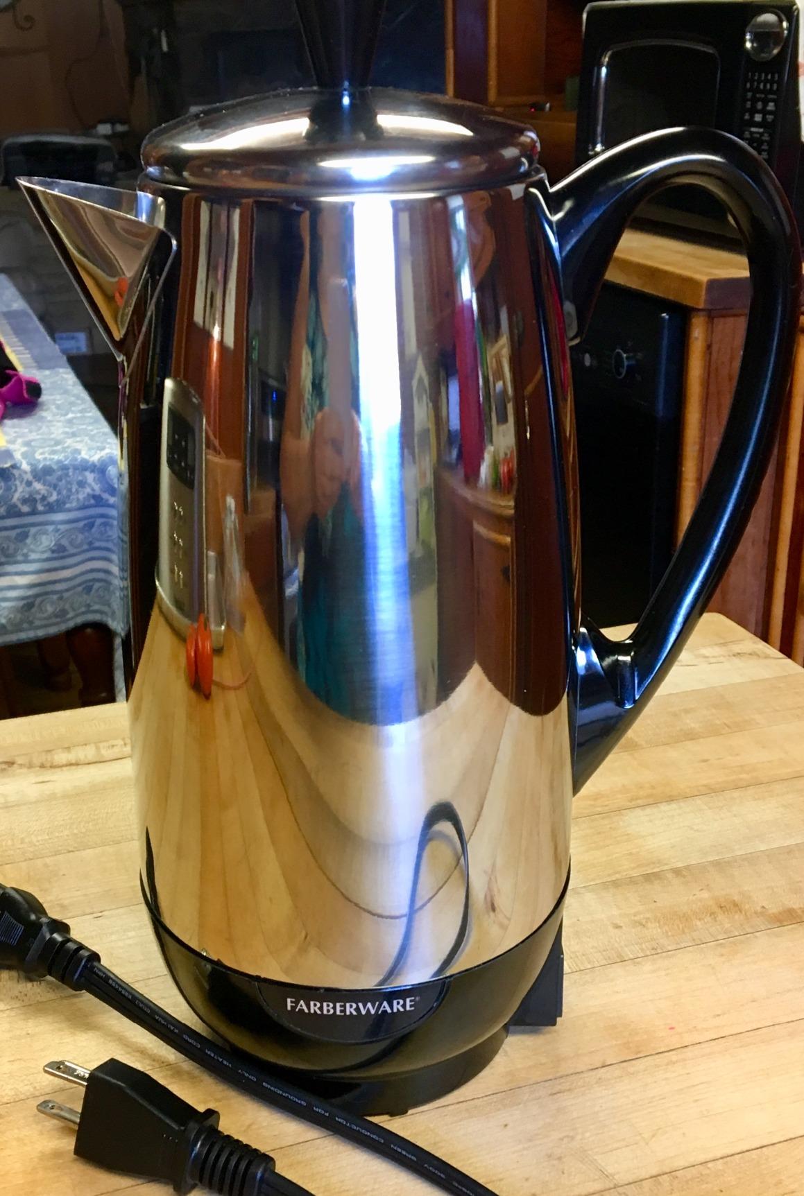 Farberware Electric Coffee Percolator, Stainless Steel Basket, Automatic Keep Warm, No-Drip Spout, 8 Cup customer photo 1