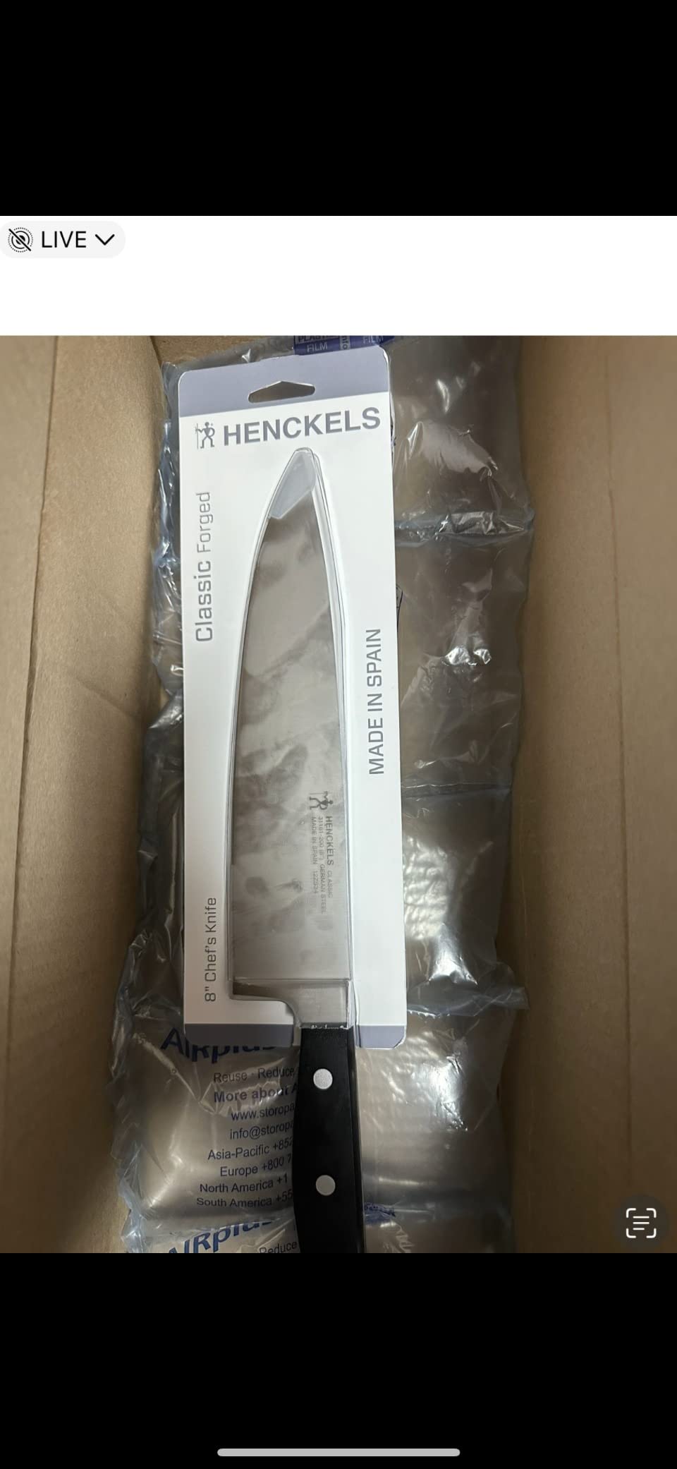 HENCKELS Classic 8-Inch Chef Knife, Razor-Sharp, German Engineered | Fully Forged Construction Provides Balance with Traditional Triple-Rivet Handles Enables Comfortable Easy Cutting. customer photo 2
