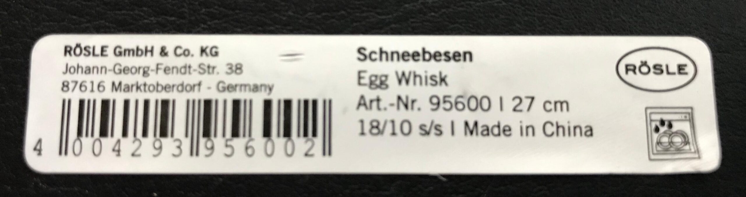 Rosle USA Kitchen Collection Stainless Steel Balloon Egg Whisk, 10.6