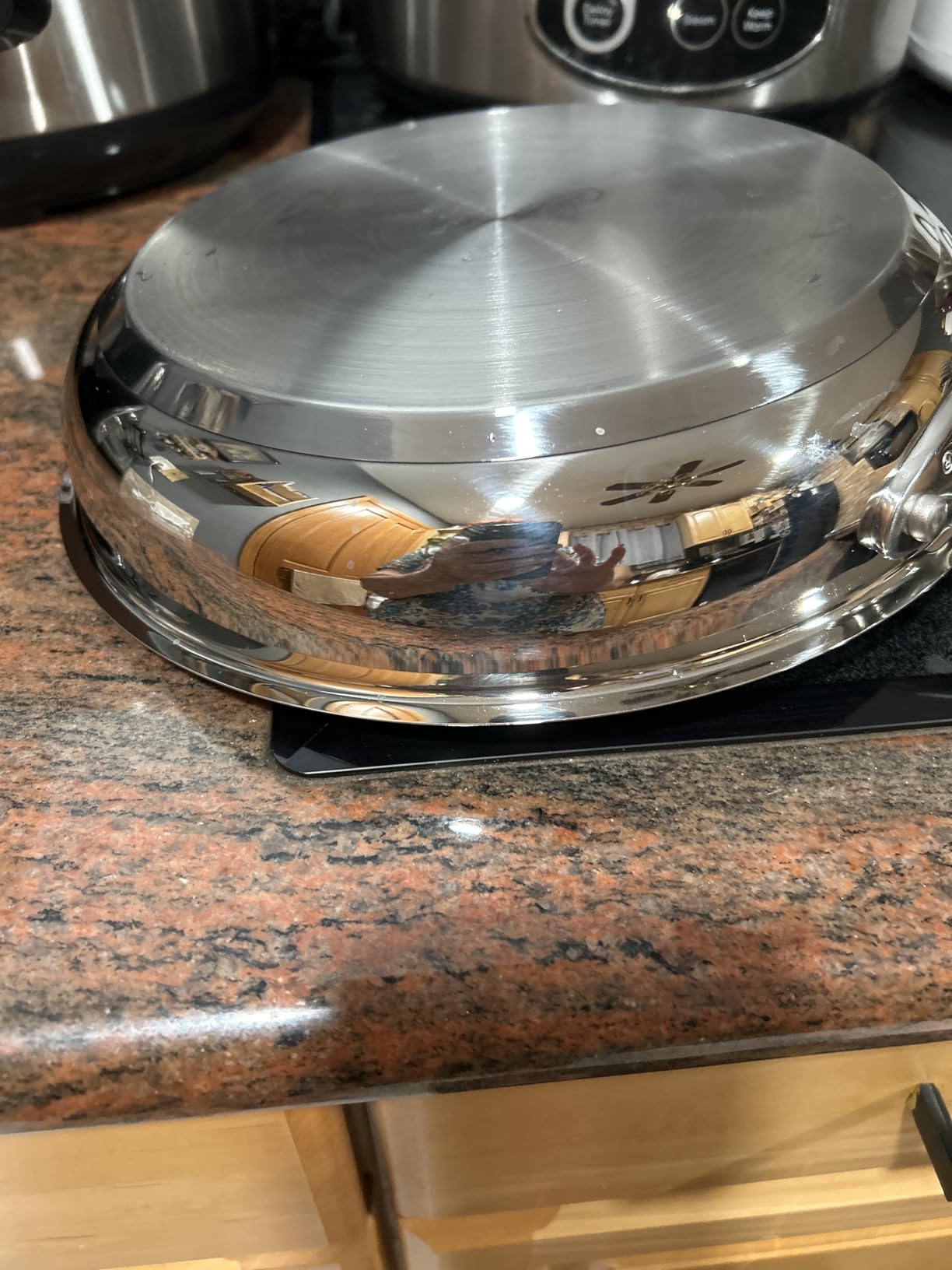 Cuisinart 10-Inch Open Skillet, Stainless Steel Skillet Large Kitchen Pan, Dishwasher Safe, Compatible with Induction, Electric, Gas Cooktops, Oven Safe Saucepan, Cool Grip Handles customer photo 1