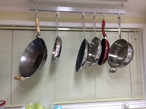 Hanging Pot Rack, 36 inch, Natural customer photo 1