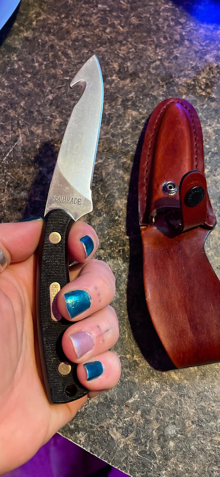 Old Timer 158OT Guthook Skinner 7.3in High Carbon S.S. Full Tang Fixed Blade Knife with 3.5in Blade and Sawcut Handle for Outdoor, Hunting and Camping customer photo 2