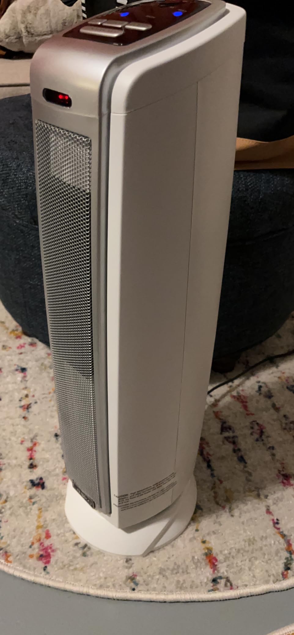 Lasko Oscillating Ceramic Tower Space Heater for Home with Overheat Protection, Timer, 22.5 Inches, Silver, 1500W, 5775 customer photo 1