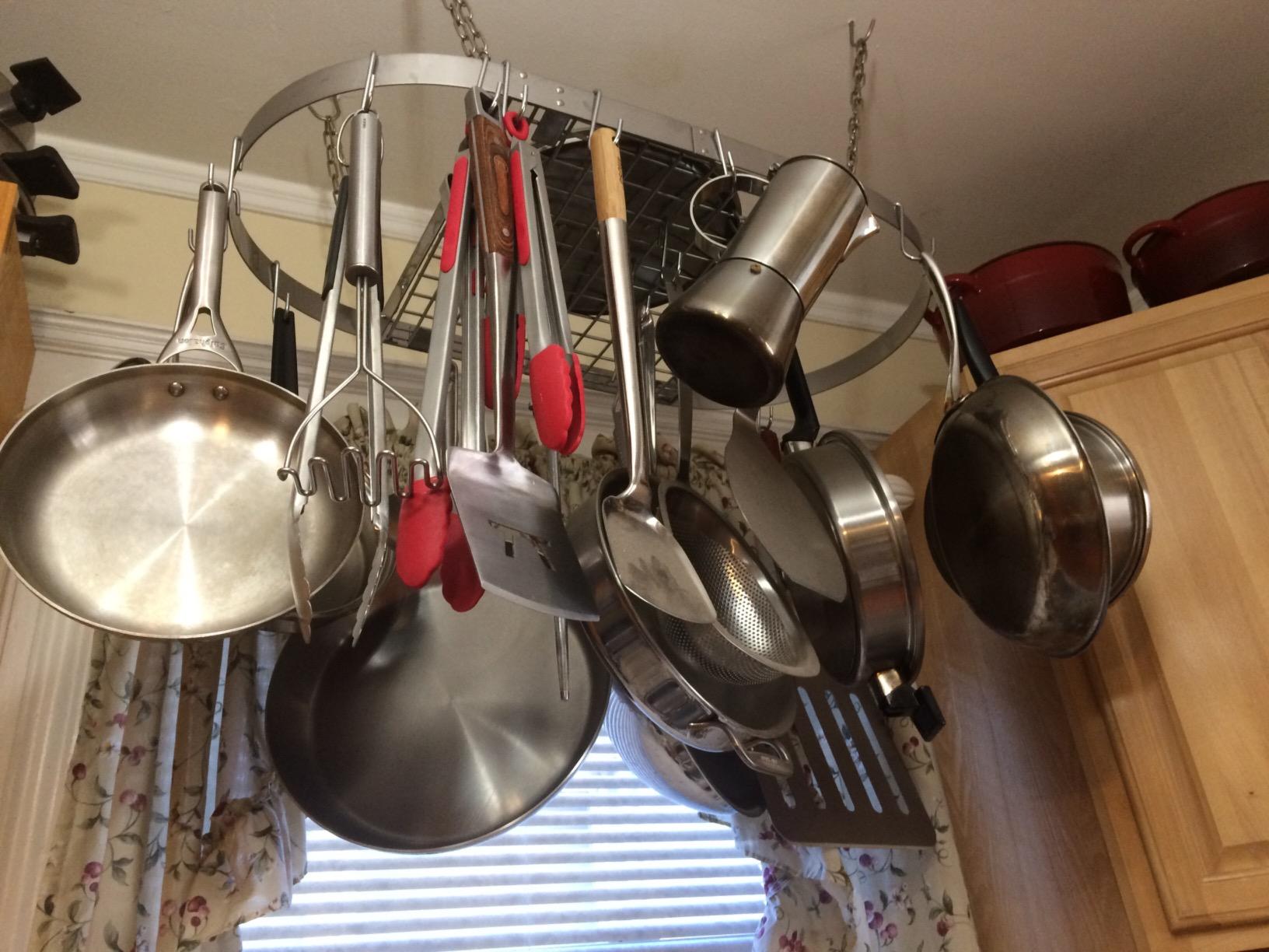 Range Kleen CW6001 Stainless Steel Hanging Oval Pot Rack 1.5 Inch H by 33 Inch W by 17 Inch D customer photo 1