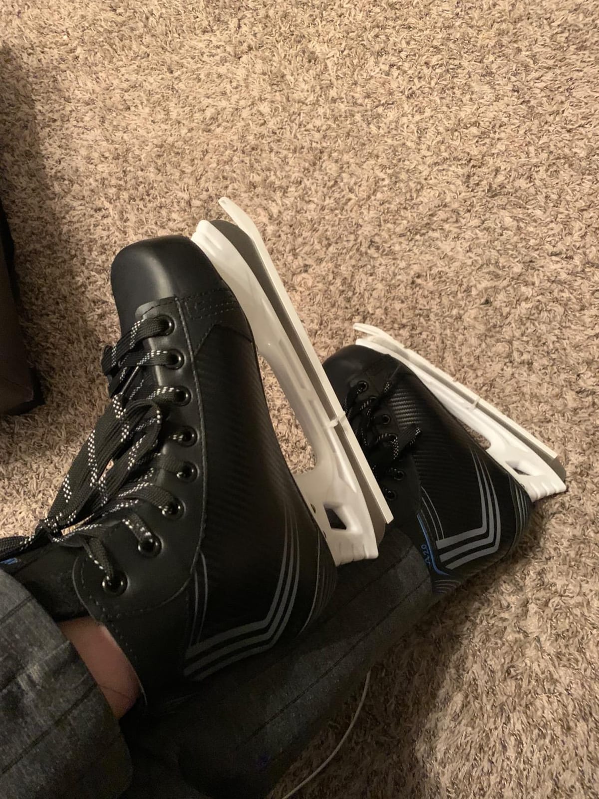 American Athletic Ice Force Hockey Skates for Men - Lightweight Ice Skates with Reinforced Ankle Support, Moisture-Resistant Lining, Stainless Steel Blade - Recreational Indoor & Outdoor Use customer photo 2
