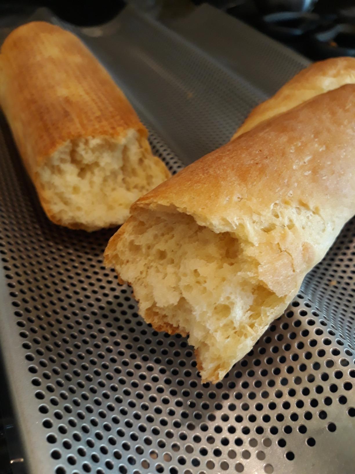 USA Pan Bakeware Aluminum Perforated Nonstick French Baguette Bread Pan, 3-Loaf customer photo 2