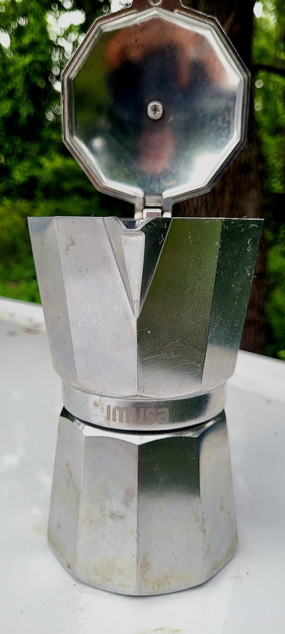 Imusa USA Aluminum Stovetop 6-cup Espresso Maker (B120-43V), Silver customer photo 1