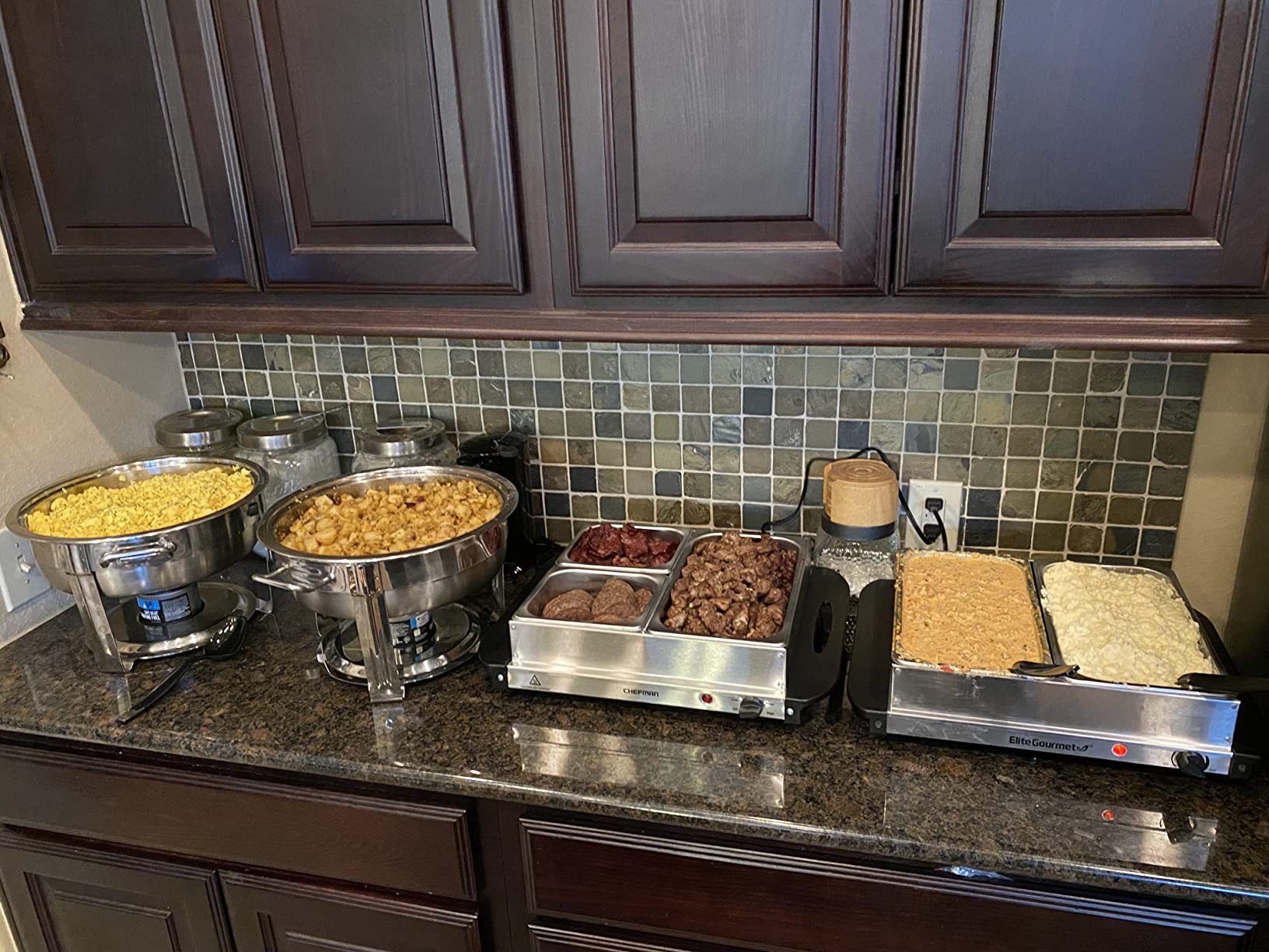 Elite Gourmet EWM-6122 Dual Buffet Server, 5 Qt, Stainless Steel customer photo 1