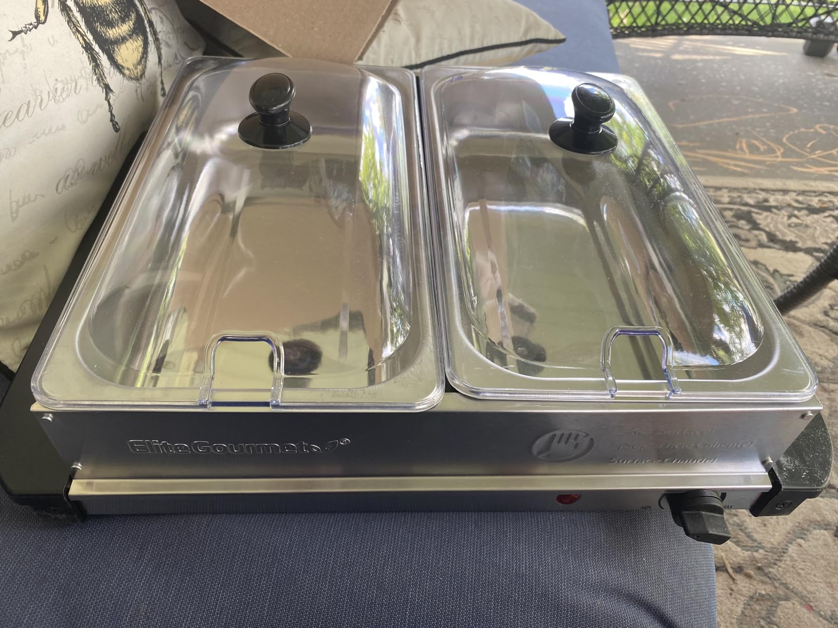 Elite Gourmet EWM-6122 Dual Buffet Server, 5 Qt, Stainless Steel customer photo 2