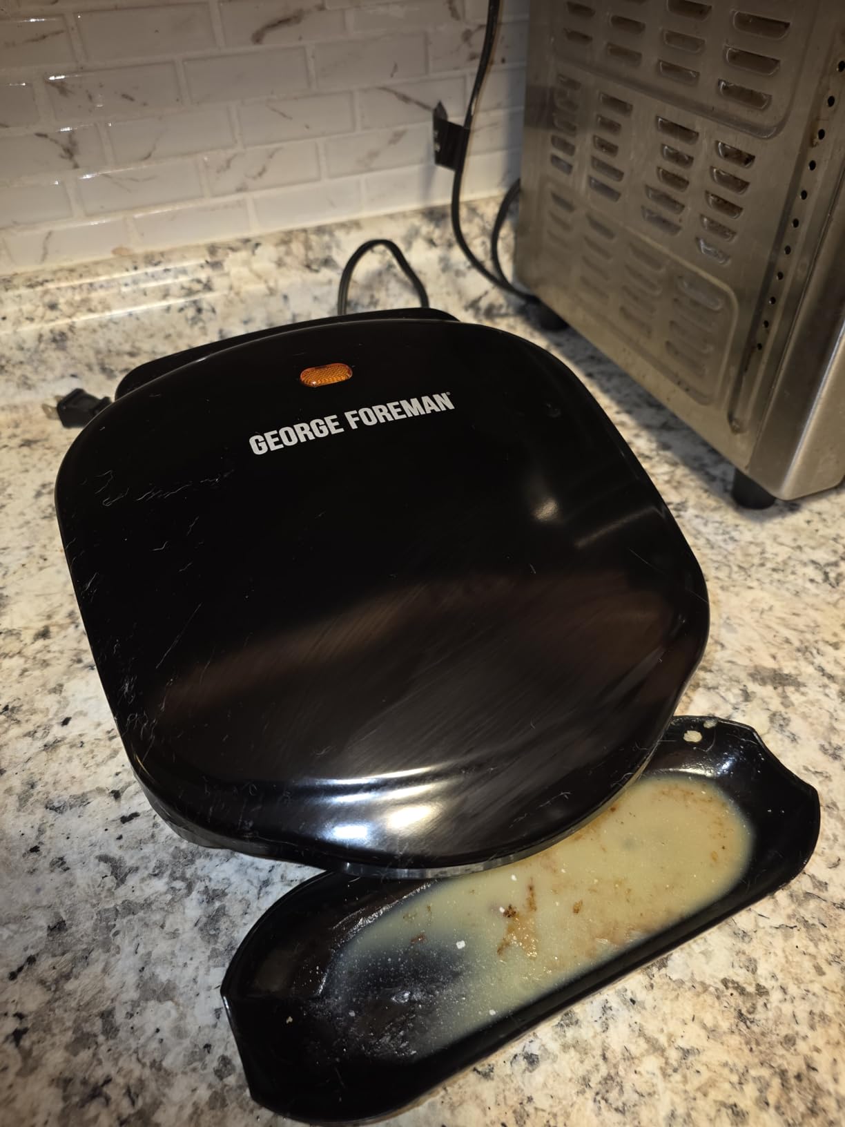 George Foreman GR10B 2-Serving Mini Grill & Panini Press, Compact 7.3 x 5.6 Cooking Surface,1-2 Servings, Dorms & Small Kitchens customer photo 1