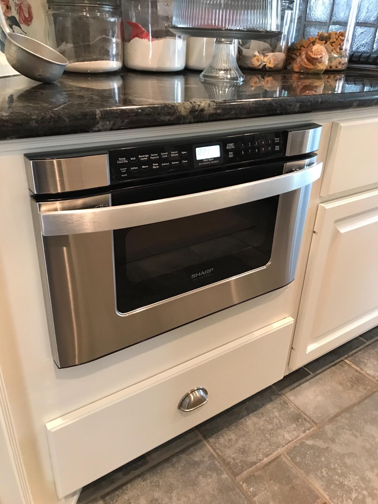 Sharp KB6524PSY 24 in. 1.2 cu. ft. Built-In Microwave Drawer Oven, 950 Watt, Angled Touch Control Panel customer photo 1