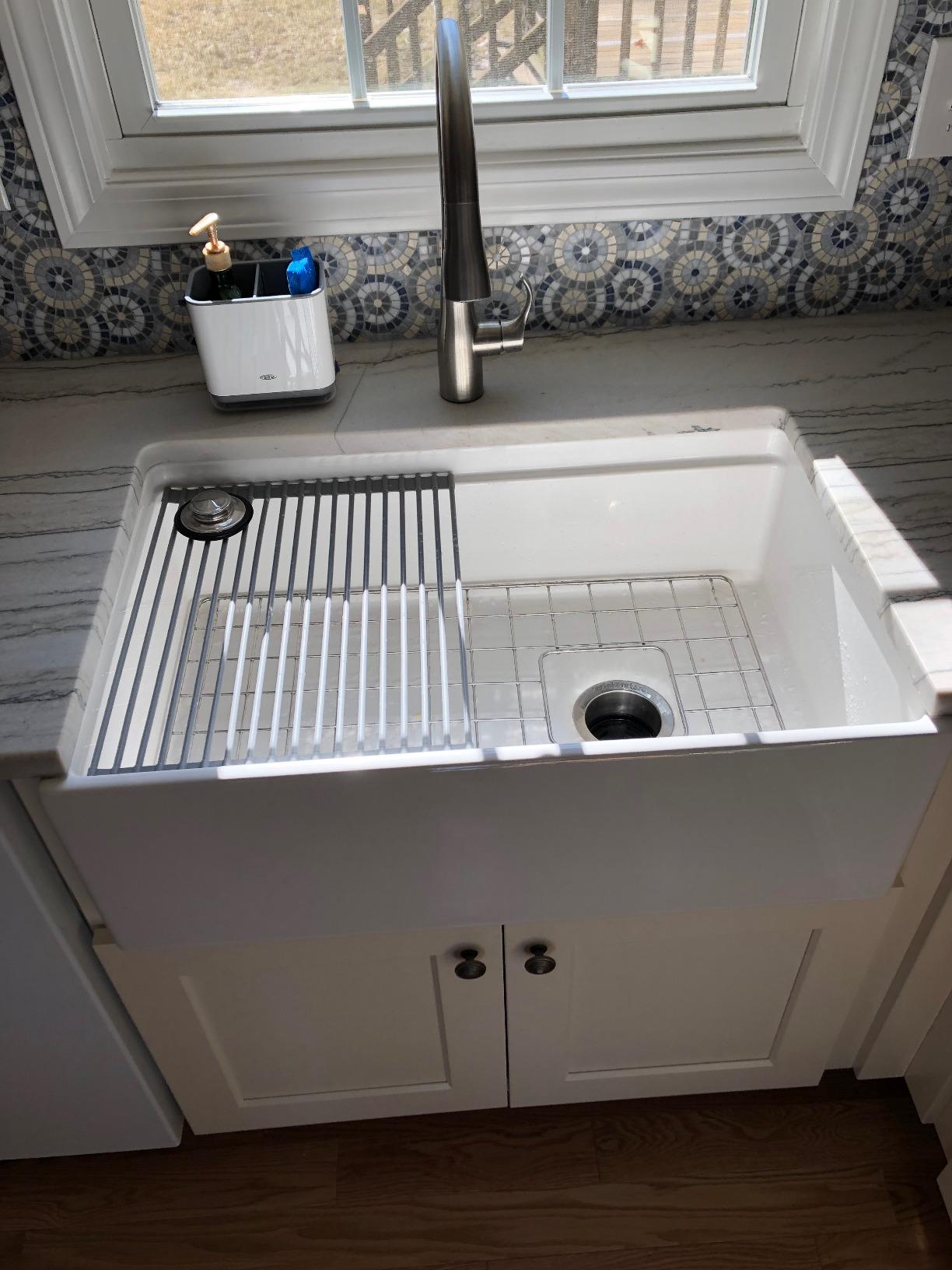 KOHLER 596-VS Simplice Kitchen Sink Faucets with Pull Down Sprayer, 3-Spray Design, Vibrant Stainless Kitchen Faucets, High Arch customer photo 2